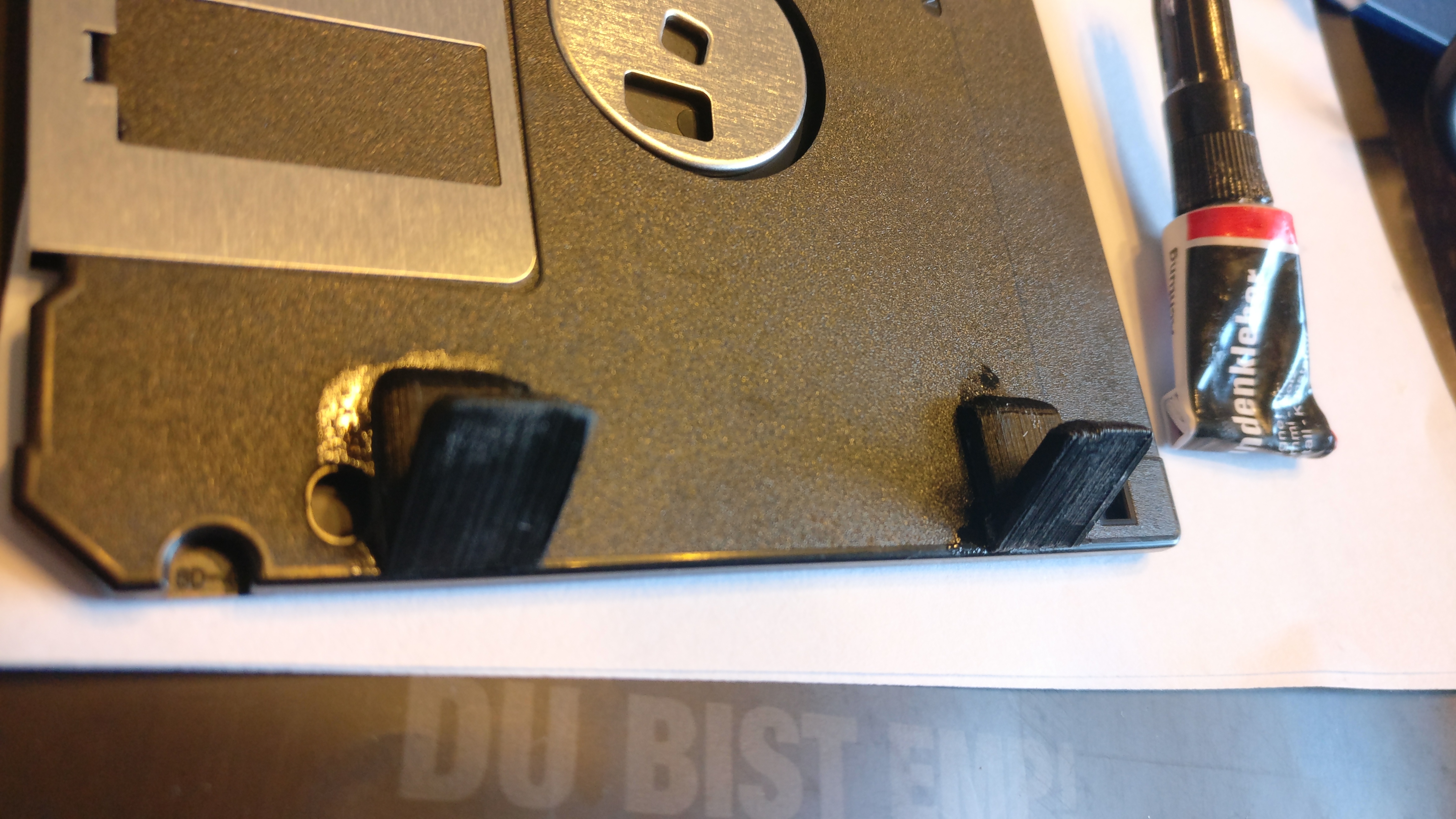 Glued edge connectors on FloppyDisk