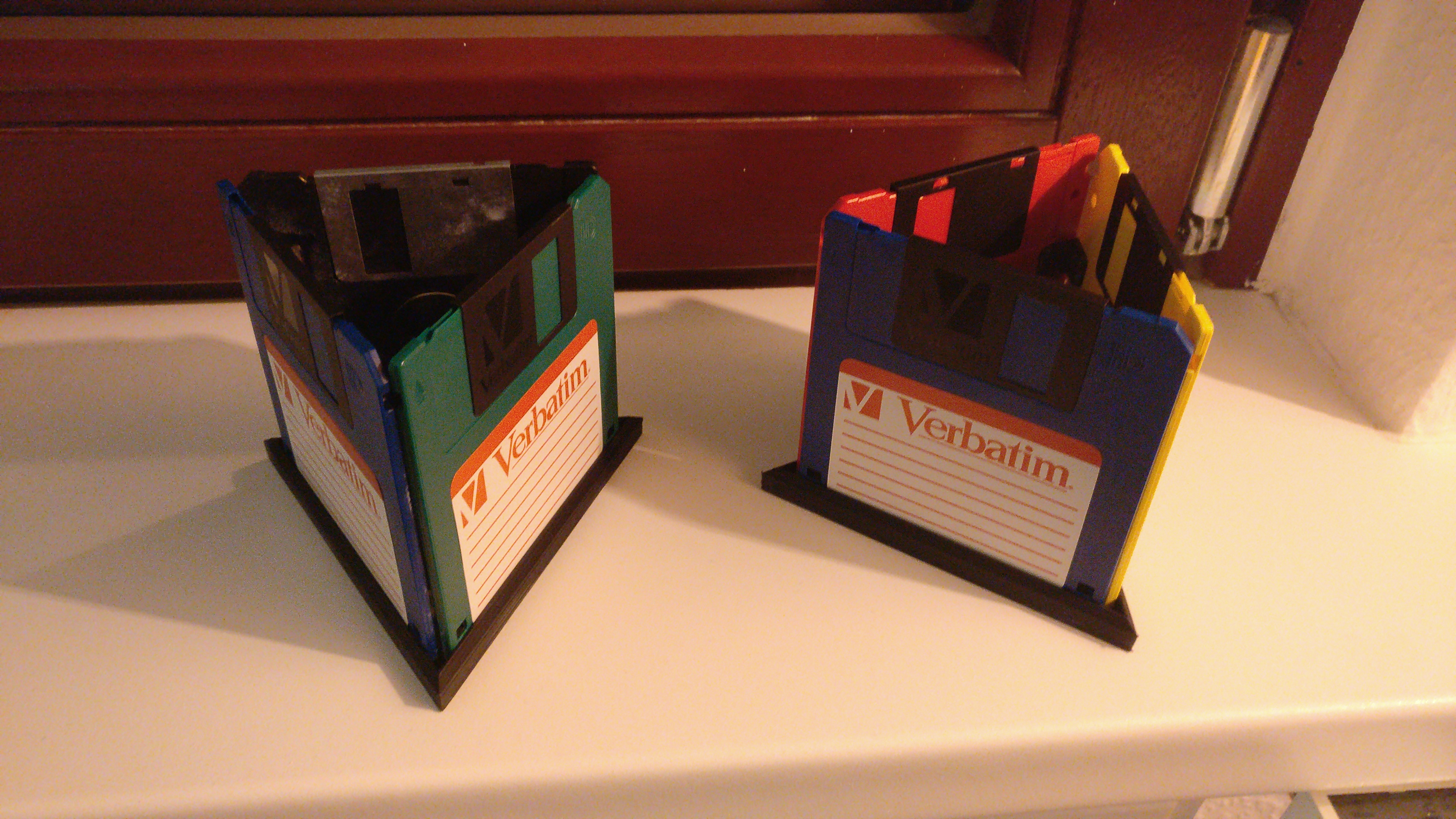 Two FloppyDisk Pen Holder